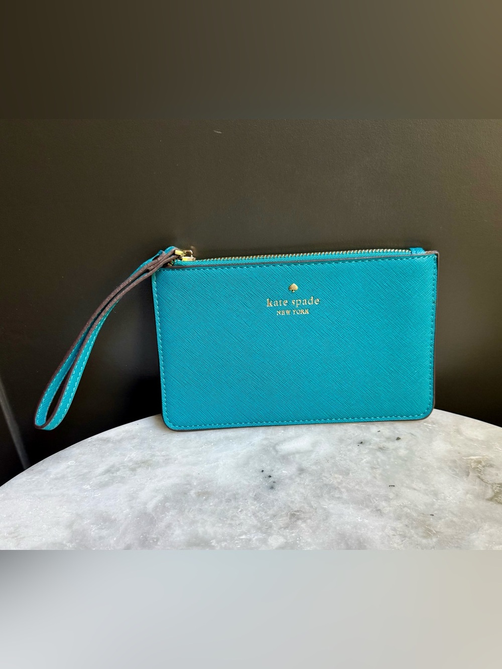 kate spade Teal Zip Wristlet Clutch